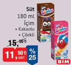 İÇİM İÇİMİNO SÜT 180 ML fiyat ve kampanya bilgisi